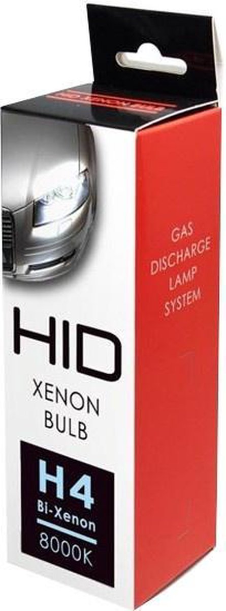 Blanco HID-Xenon lamp H4 Bi-Xenon 8000K, 1 stuk
