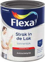 Flexa Strak in de Lak - Watergedragen - Hoogglans - antracietgrijs - 0,75 liter