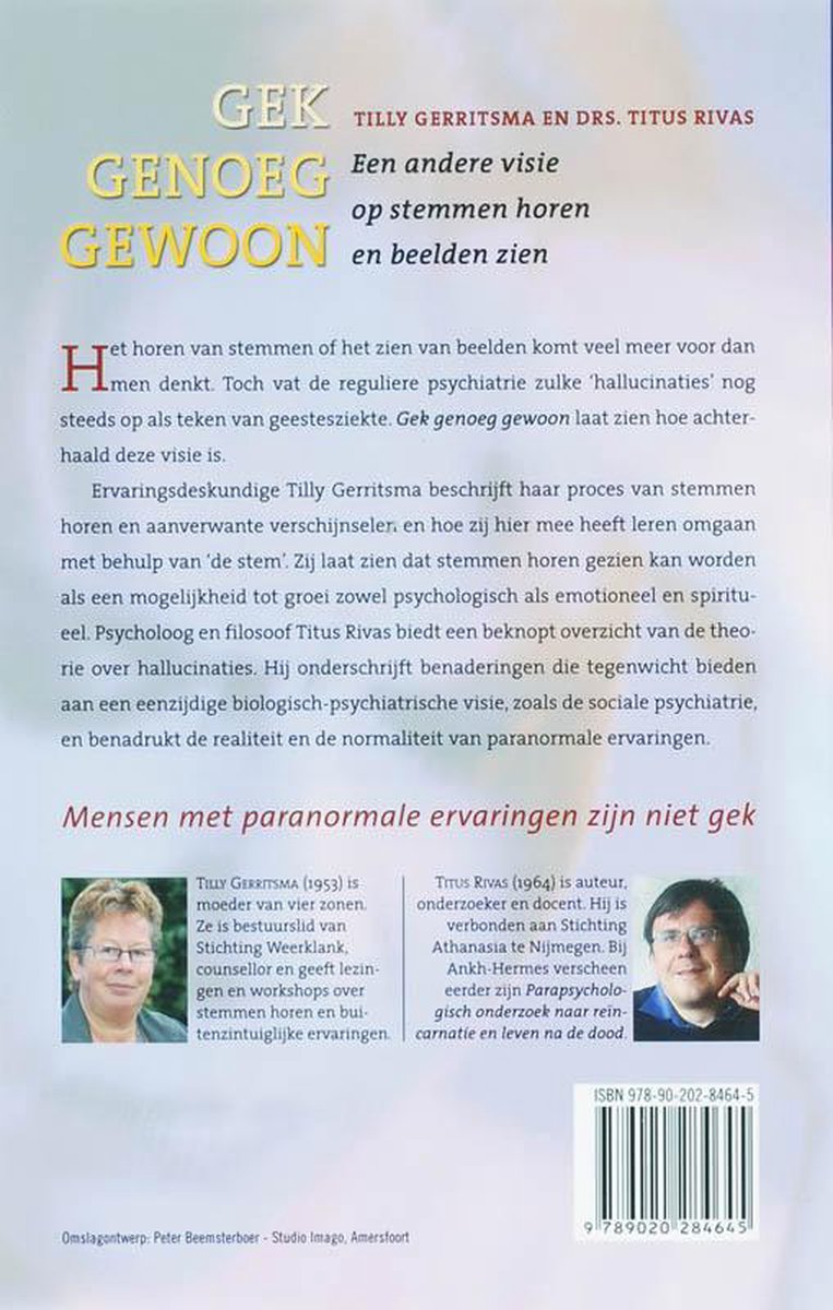 Gek Genoeg Gewoon - back cover