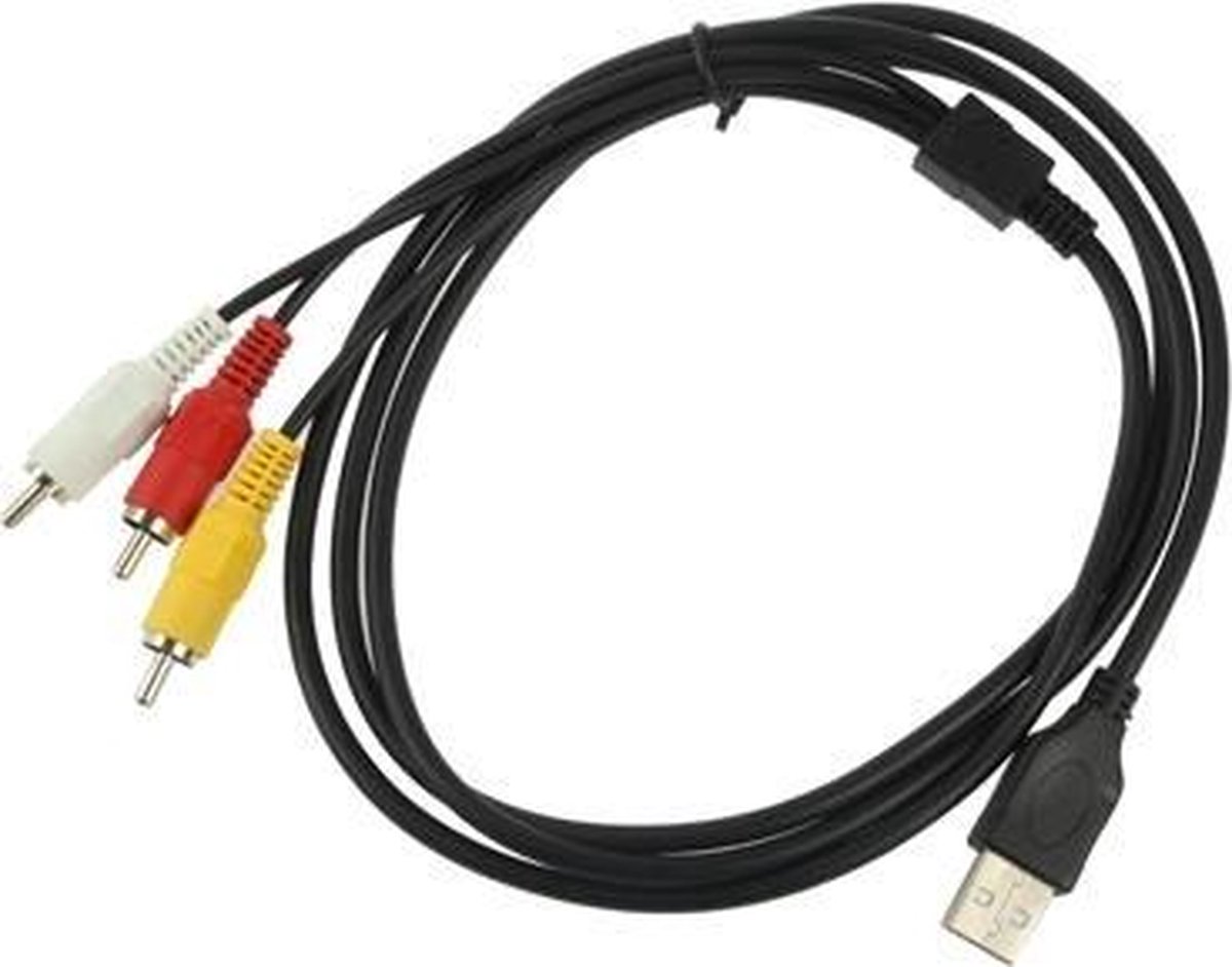 Kleuterschool overtuigen leeuwerik Let op type!! USB naar 3 x RCA mannetje Kabel Lengte: 1.5 meter | bol.com