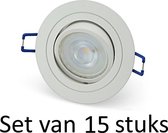 Dimbare LED GU10 inbouwspot | Set van 15 stuks Met Philips LED lamp