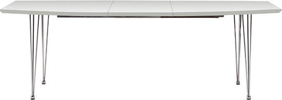 Eettafel Dali bootvorm wit design tafel uitschuifbaar | bol.com