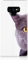 Geschikt voor Samsung Galaxy Note 9 Uniek Standcase Hoesje Kat