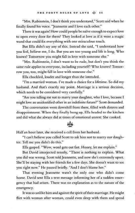Pagina 35 van 'The Forty Rules of Love' met tekst.