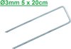 50 stuks Gronddoekpennen - kunstgraspennen - worteldoekpennen Ø3mm - 5 cm breed en 20 cm lang