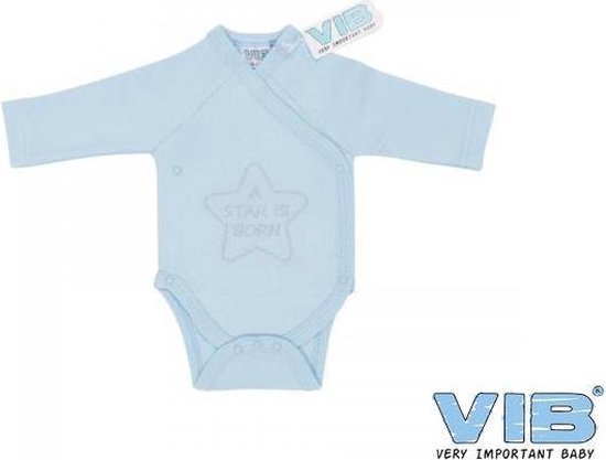 VIB® - Rompertje Luxe Katoen - A STAR is Born (Blauw) - Babykleertjes - Baby cadeau - VIB