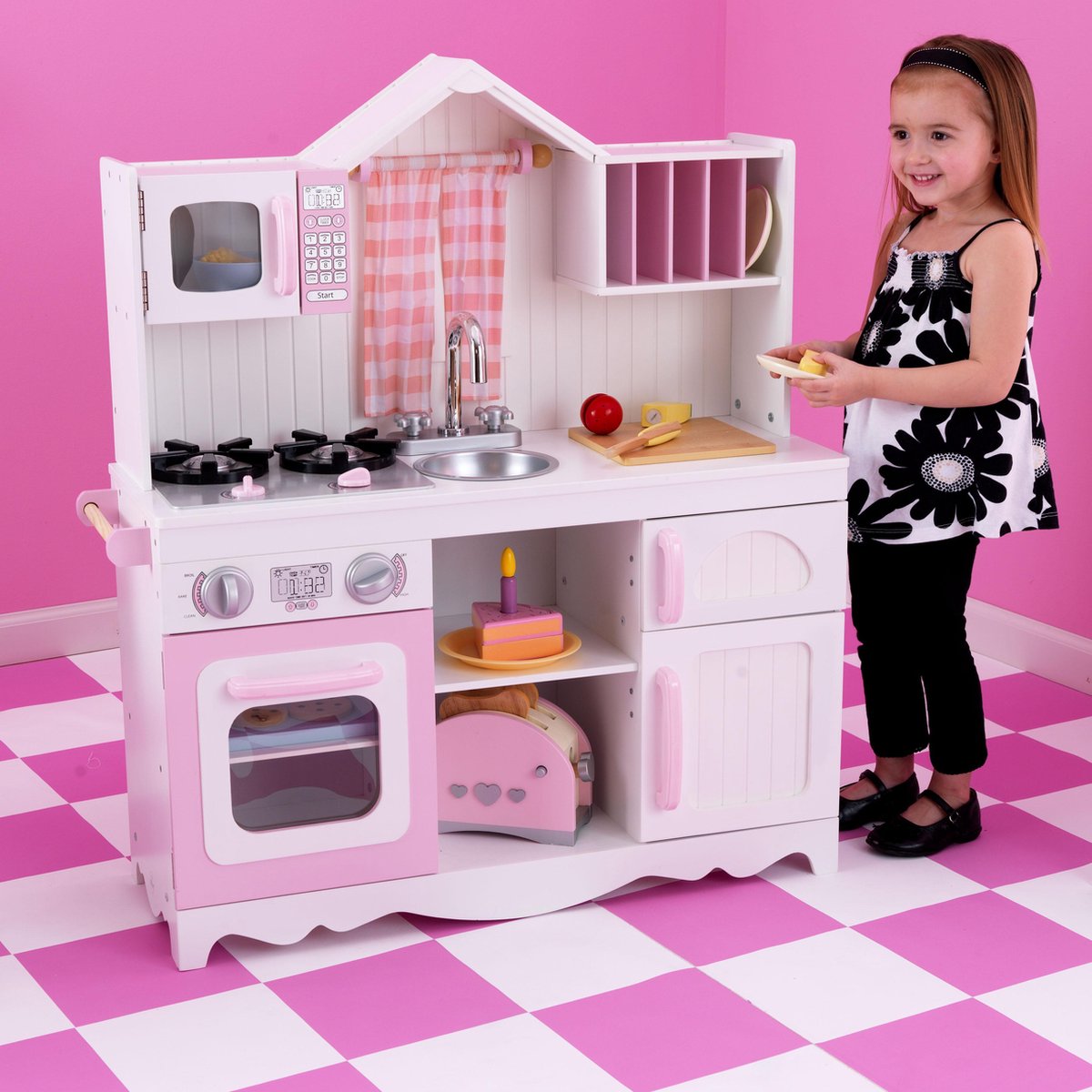 KidKraft Moderne Country Houten Keukentje — afbeelding 5