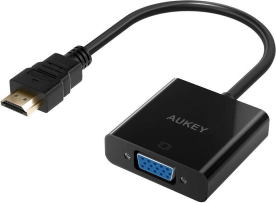 Aukey - HDMI naar VGA - VGA kabel - 1080P - Zwart | bol.com
