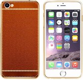 Hoesje Backcover Case CoolSkin Leather voor Apple iPhone 8 Plus/7 Plus Oranje