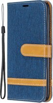 Denim Book Case - Samsung Galaxy A20e Hoesje - Blauw