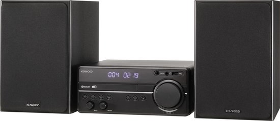 Kenwood M-819DAB, Système micro audio domestique, Noir, 1 disques, 100 W, 2-voies, 13 cm