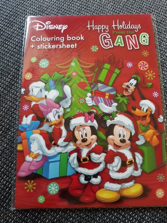 Tandheelkundig organiseren Gelukkig is dat Kleurboek kerst. Disney met stickers | bol.com