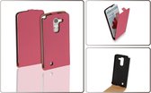 LELYCASE Roze Premium Lederen Flip Case Hoesje LG G Pro 2