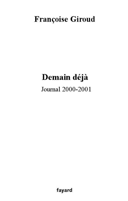 Demain, déjà - cover