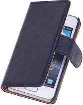 BestCases Zwart Echt Leer Booktype Samsung Galaxy S Advance i9070