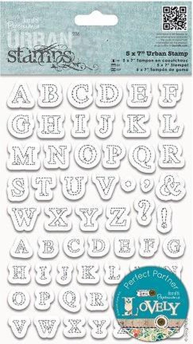 5 x 7' Urban Stamp - Stitched Alphabets
