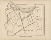 Historische kaart, plattegrond van gemeente Wervershoof in Noord Holland uit 1867 door Kuyper van Kaartcadeau.com