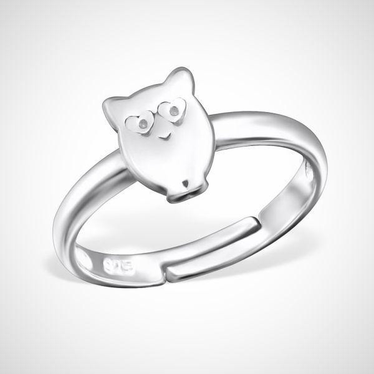 925 sterling zilveren ring - uil