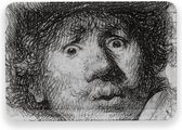 Dienblaadje, Mini, 21 x 14 cm, Verbaasde blik, Rembrandt