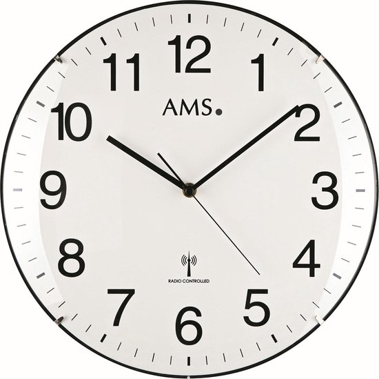 Horloge murale radio-commandée AMS 5960, diamètre 30 cm