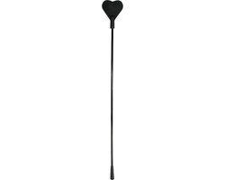 Bad Kitty – 44 cm Siliconen ‘Riding Crop’ Zweep in met Hart Vorm voor Rollenspelen – Zwart