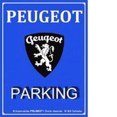 Peugeot Parking  Metalen wandbord 30 x 40 cm.