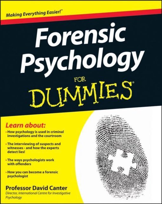 Boek cover Forensic Psychology For Dummies van David V. Canter (Paperback)