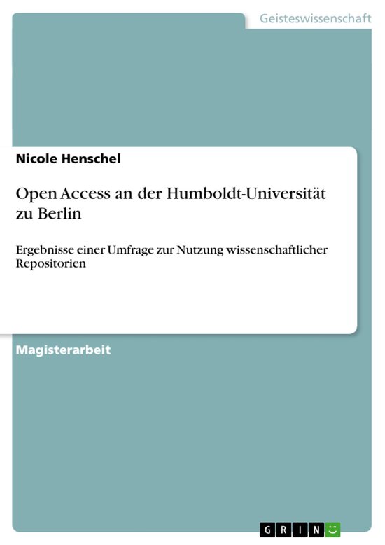 Open Access an der Humboldt-Universität zu Berlin - cover