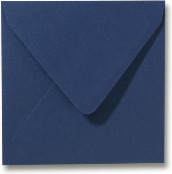 Hallo Soedan Brullen Luxe vierkante enveloppen - 200 stuks - Donkerblauw - 14x14 cm - 110 grams  - puntklep... | bol.com