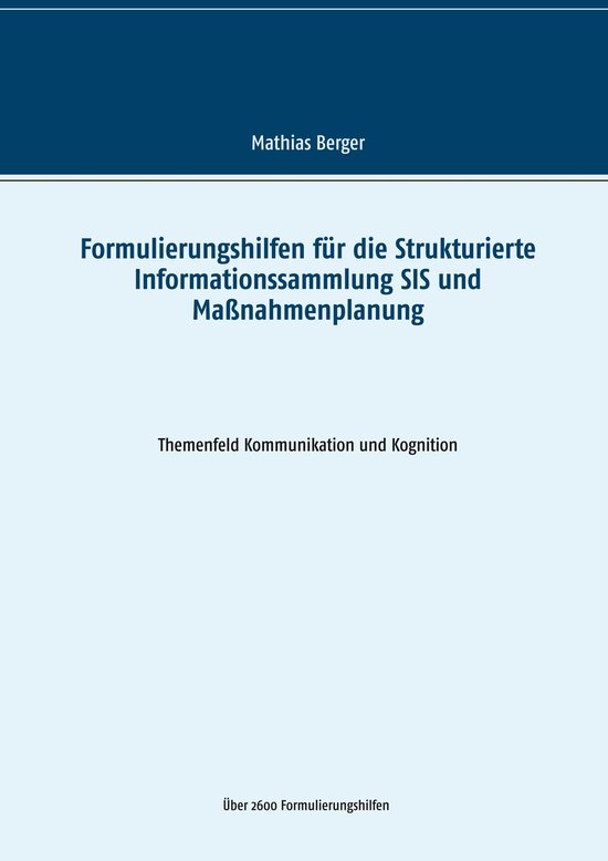 Formulierungshilfen für die Strukturierte Informationssamml ... - cover