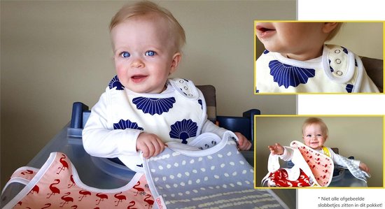 KliederZ hippe baby slabbetjes meisjes - 3 eet slabbers - slabben t/m 3 jr FB01a van KliederZ — afbeelding 4