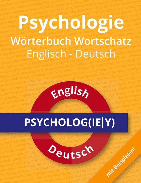 Psychologie Wörterbuch Wortschatz Englisch - Deutsch - cover