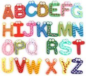 Magnetische houten letters / alfabet 26-delig