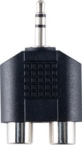 Bandridge Portable Audio Adapter 1x 3.5mm 2x RCA Zwart