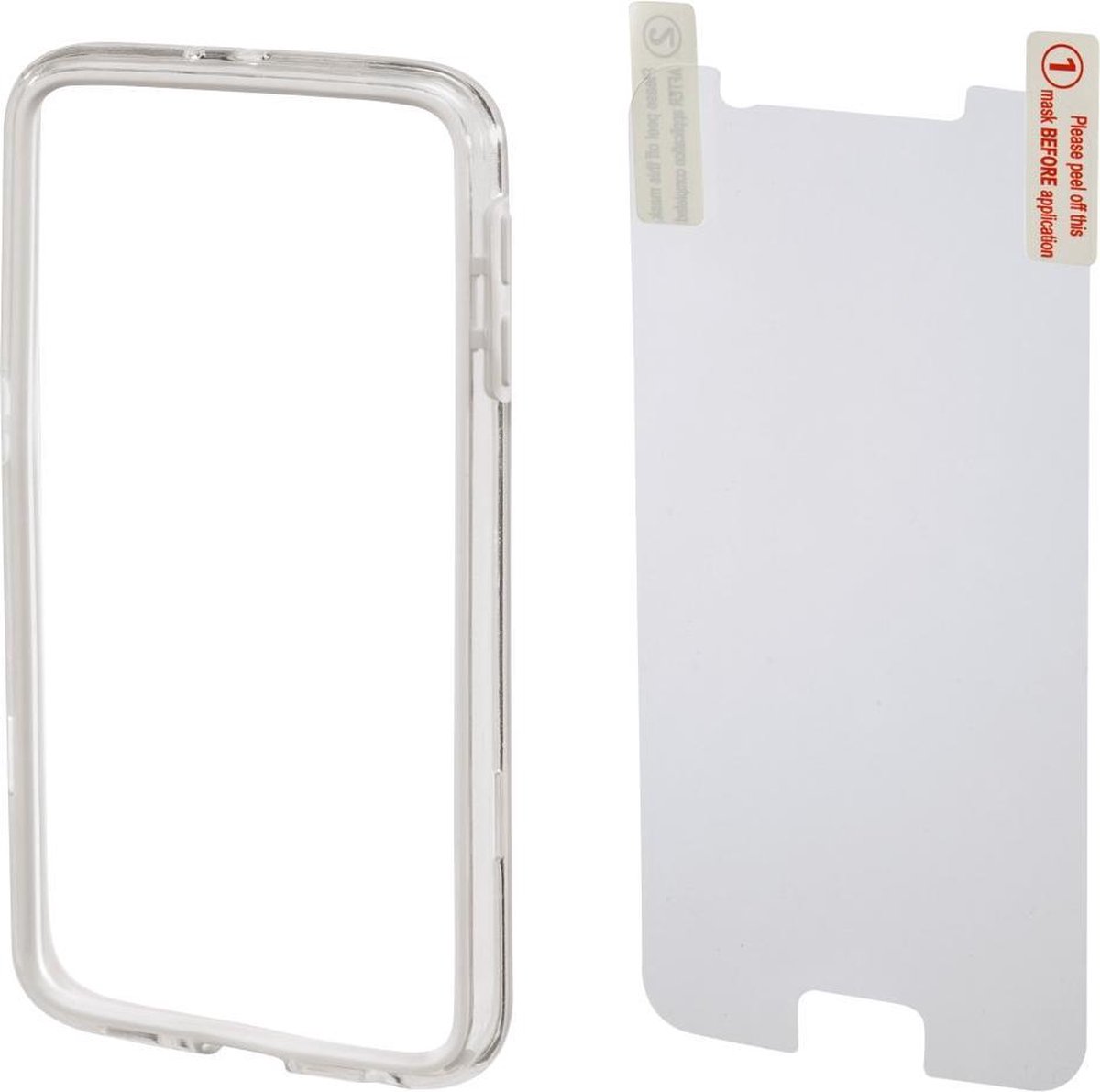 Hama Edge Protector Cover For Samsung Galaxy S6 + Screen Protector White