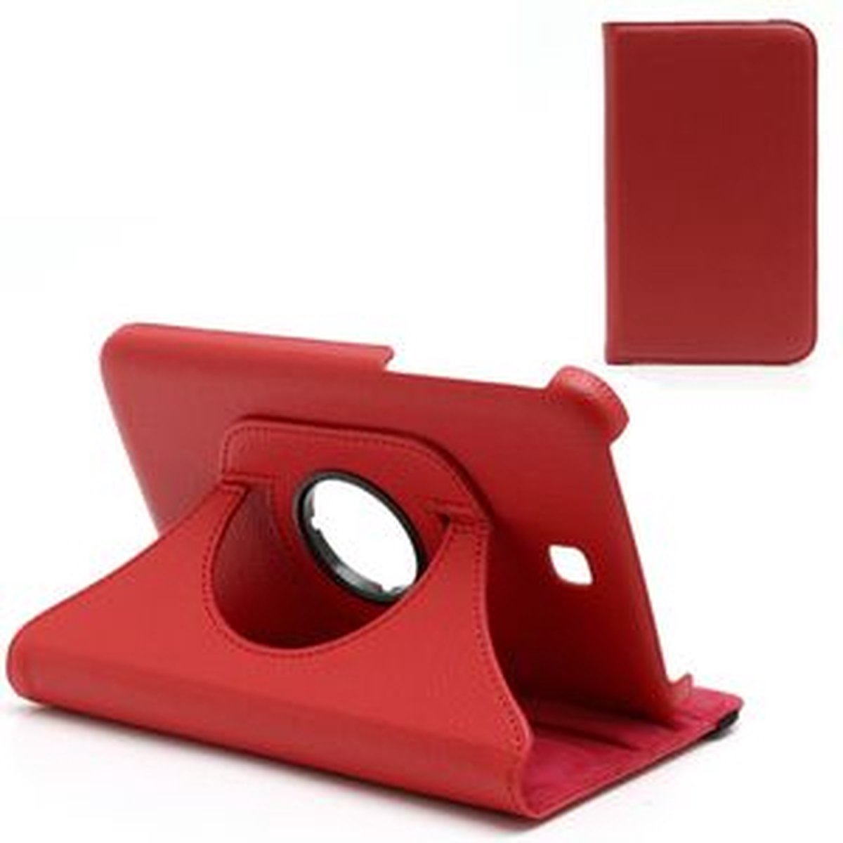 Beschermhoes Geschikt voor: Samsung Galaxy Tab 3 7.0 Inch Hoes Cover 360 graden draaibare Case Rood