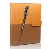 Luxe Portfolio Notitieboek met TO DO - Taak indelingen / Schrift / Whiteboard Uitwisbaar,Herbruikbaar A5 Bruin