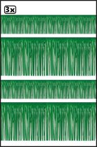 3x PVC slierten folie guirlande groen 6 meter x 30 cm BRANDVEILIG