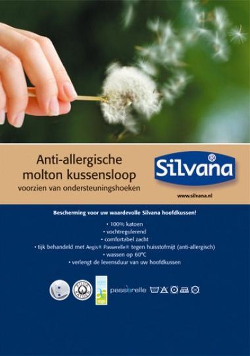 Anti -allergische molton kussensloop 60x60cm
