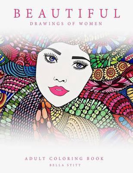 Adult Coloring Book Beautiful Drawings of Women - cover