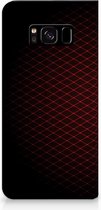 Flip cover Geschikt voor Samsung Galaxy S8 Geruit Rood