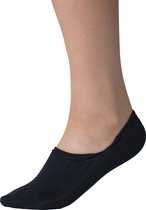 Steps Onzichtbare Sneaker Sok Dames Zwart Katoen BCI 2 paar