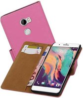 Bookstyle Wallet Case Hoesjes voor HTC X10 Roze