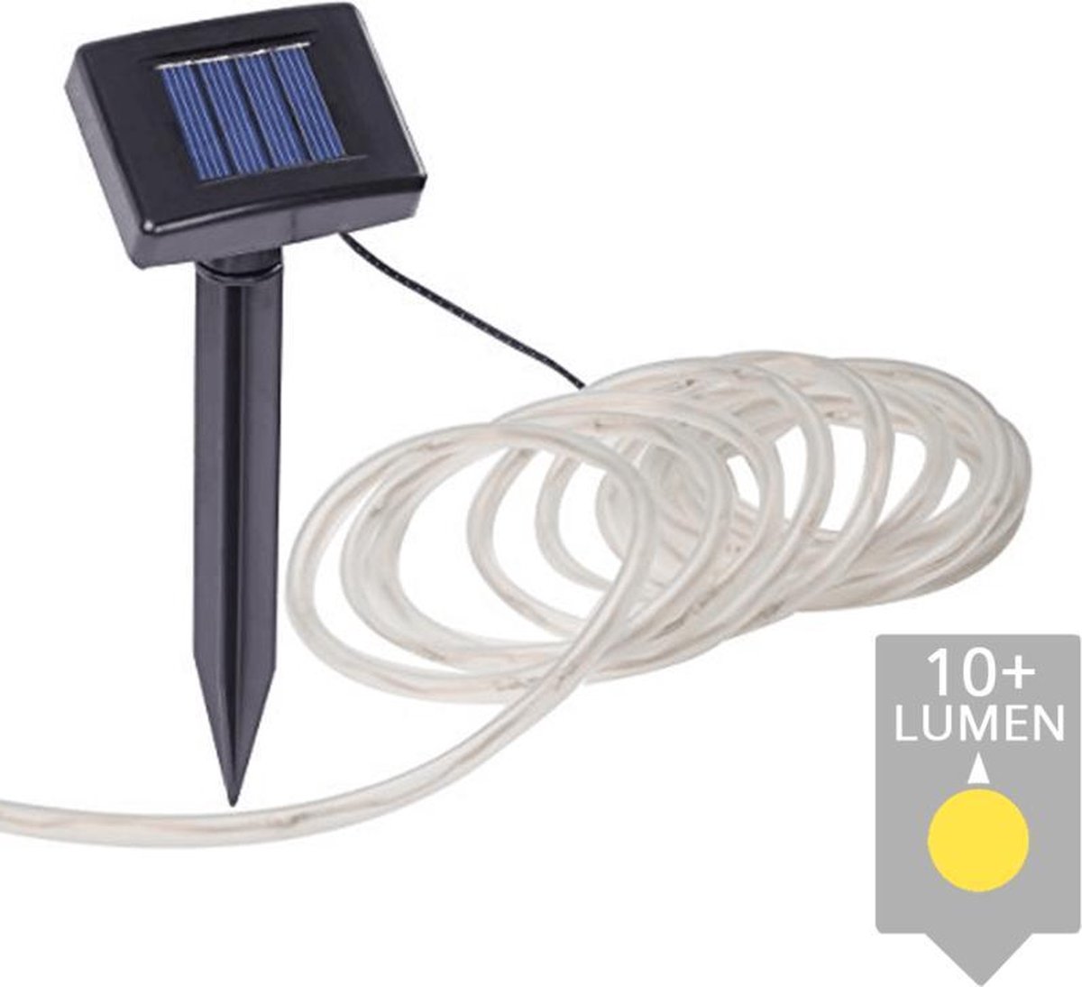 Solar lichtslang Rope met los solarpaneel Buiten ledstrip op zonne energie
