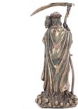 Figurine Santa Muerte Sur Trône En Bronze - Statue Mystique 22 Cm Nemesis Now