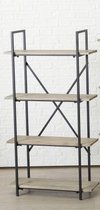 Industrieel - Rek - Hoog 130cm - breed 70 cm - ecru