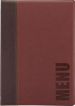 Securit set van 10 x Menukaart Trendy A4 - Wijn rood