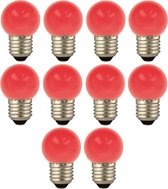 10 stuks - Bailey LED kogellamp Gekleurd E27 1W Rood 30lm