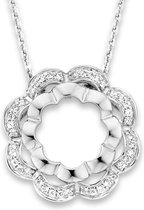 Orphelia ZH-7127 - CHAIN WITH PENDANT FLOWER- 925 silver - cubic zirkonia - 45 cm