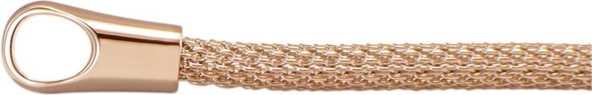 Quiges Vossenstaart Ketting zonder Sluiting Clipring voor Hangers - RVS - Dames - 46cm - EPK080
